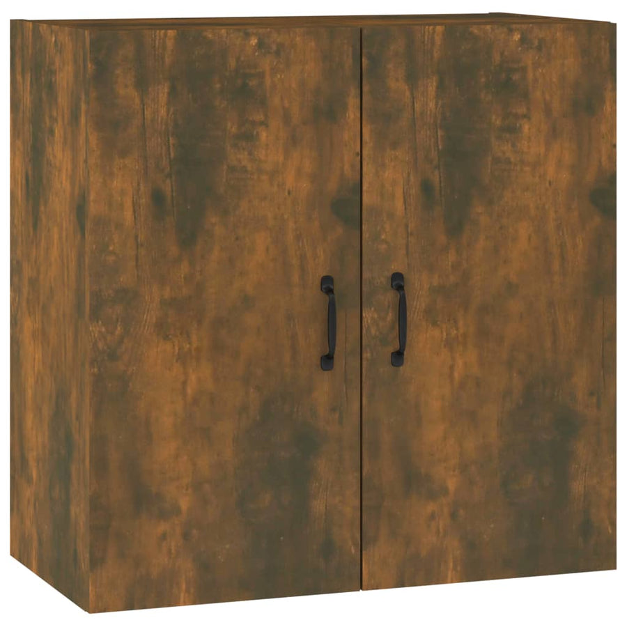 Wandkast 60X31X60 Cm Bewerkt Hout Gerookt Eikenkleurig