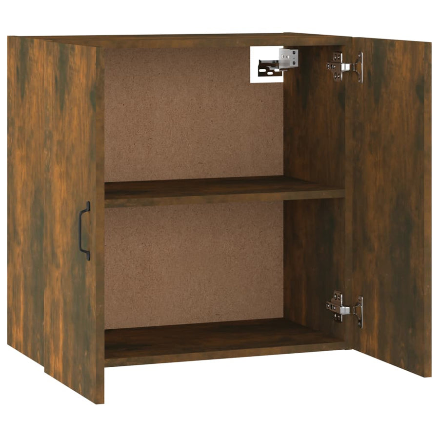 Wandkast 60X31X60 Cm Bewerkt Hout Gerookt Eikenkleurig