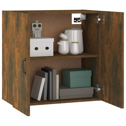 Wandkast 60X31X60 Cm Bewerkt Hout Gerookt Eikenkleurig