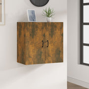 Wandkast 60x31x60 cm bewerkt hout gerookt eiken