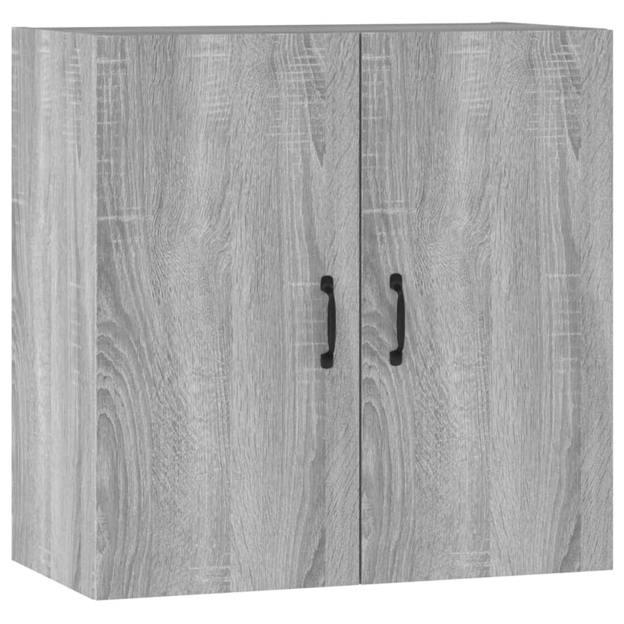 Wandkast 60X3X60 Cm Bewerkt Hout Eikenkleurig Grijs sonoma