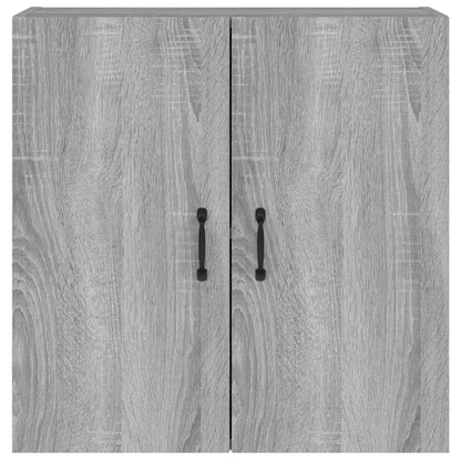 Wandkast 60X3X60 Cm Bewerkt Hout Eikenkleurig Grijs sonoma