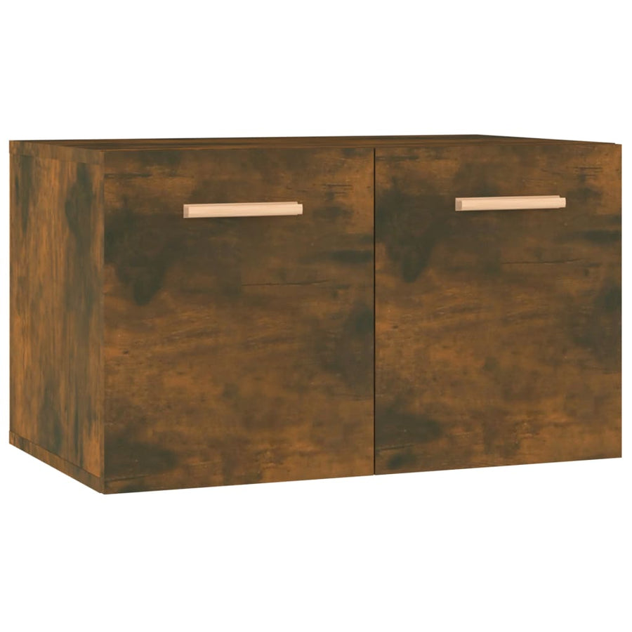 Wandkast 60X36,5X35 Cm Bewerkt Hout Gerookt Eikenkleurig