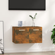 Wandkast 60x36,5x35 cm bewerkt hout gerookt eiken