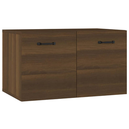 Wandkast 60X36,5X35 Cm Bewerkt Hout Bruin Eikenkleur