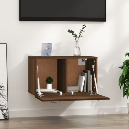 Wandkast 60X36,5X35 Cm Bewerkt Hout Bruin Eikenkleur