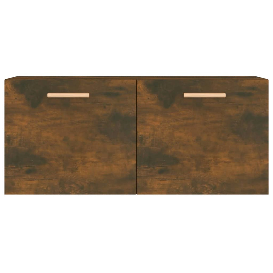 Wandkast 80X35X36,5 Cm Bewerkt Hout Gerookt Eikenkleurig