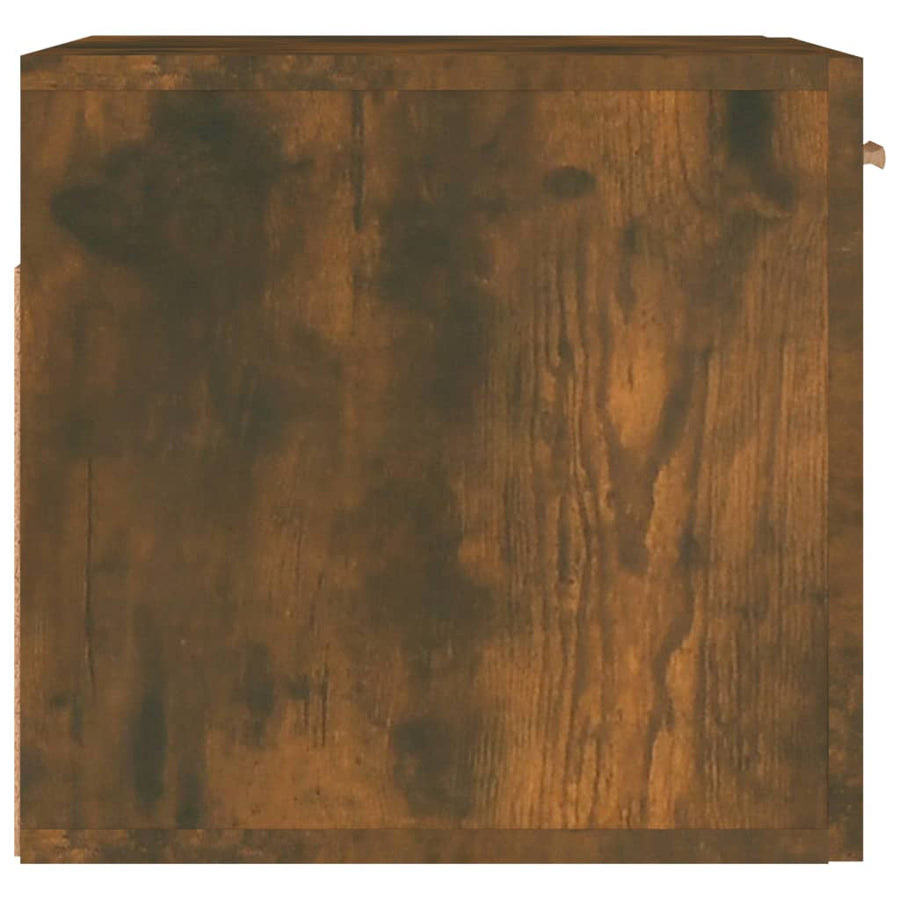Wandkast 80X35X36,5 Cm Bewerkt Hout Gerookt Eikenkleurig