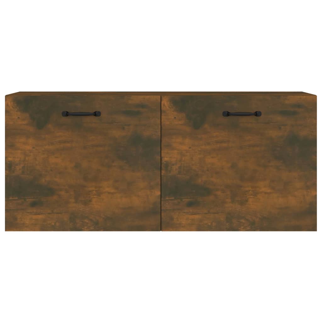 Wandkast 80X36,5X35 Cm Bewerkt Hout Kleurig Gerookt eiken