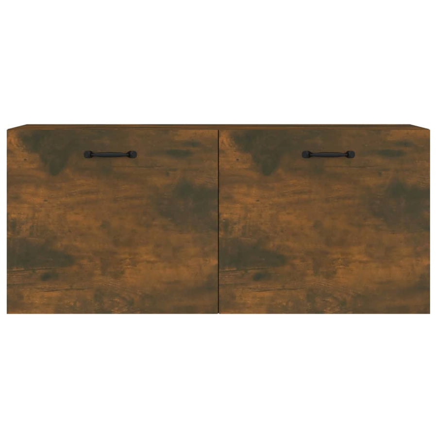 Wandkast 80X36,5X35 Cm Bewerkt Hout Kleurig Gerookt eiken