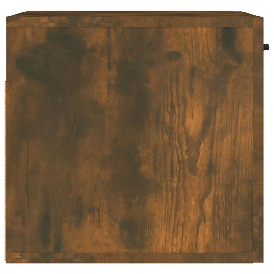 Wandkast 80X36,5X35 Cm Bewerkt Hout Kleurig Gerookt eiken