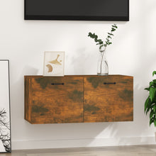 Wandkast 80X36,5X35 Cm Bewerkt Hout Kleurig Gerookt eiken