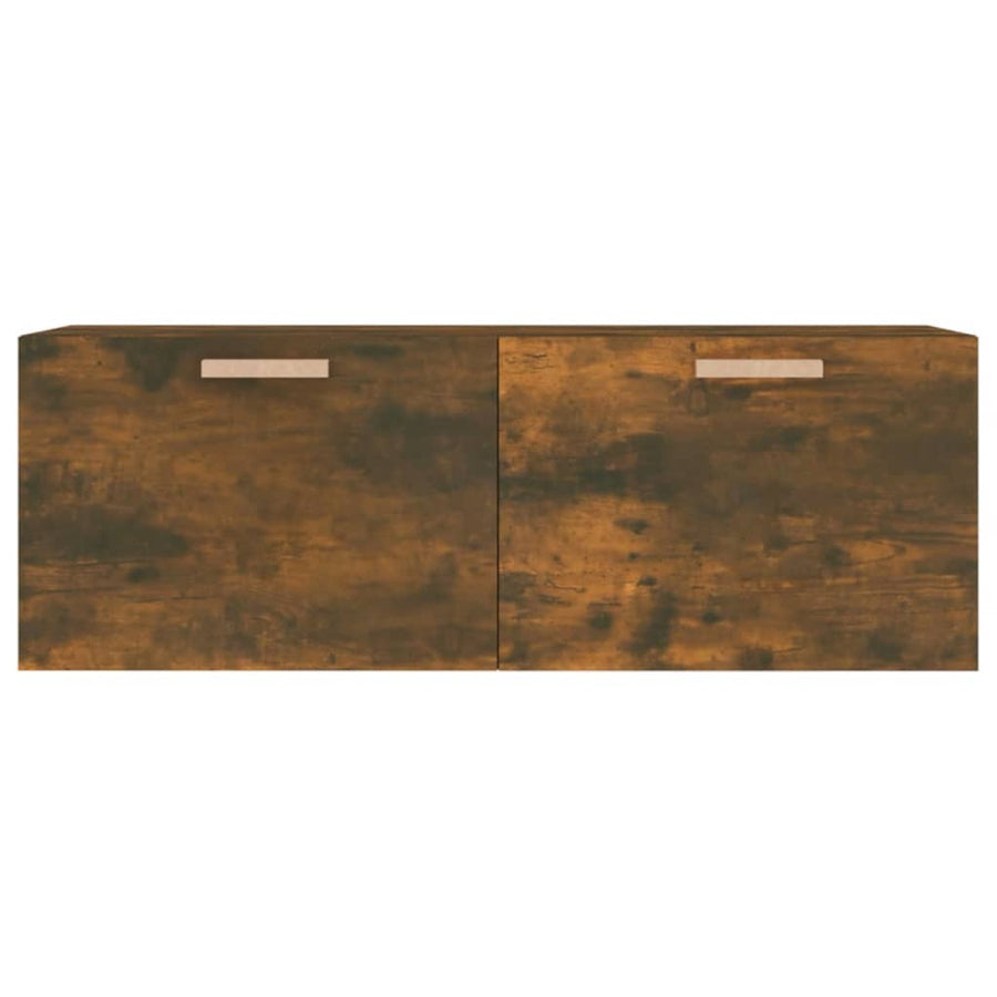 Wandkast 100X36,5X35 Cm Bewerkt Hout Kleurig Gerookt eiken