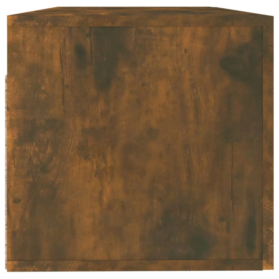 Wandkast 100X36,5X35 Cm Bewerkt Hout Kleurig Gerookt eiken