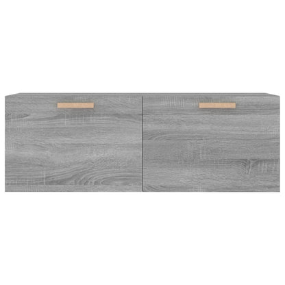 Wandkast 100X36,5X35 Cm Bewerkt Hout Grijs Sonoma Eikenkleurig