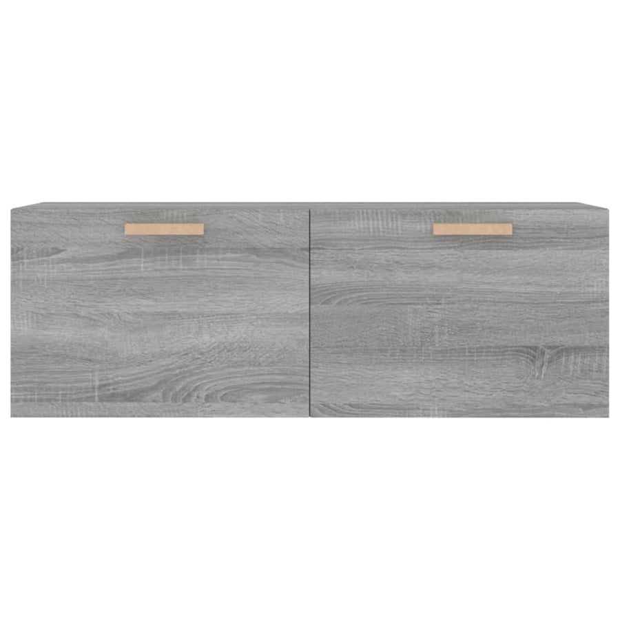 Wandkast 100X36,5X35 Cm Bewerkt Hout Grijs Sonoma Eikenkleurig