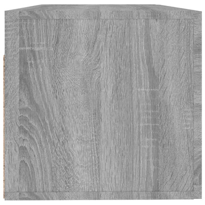 Wandkast 100X36,5X35 Cm Bewerkt Hout Grijs Sonoma Eikenkleurig