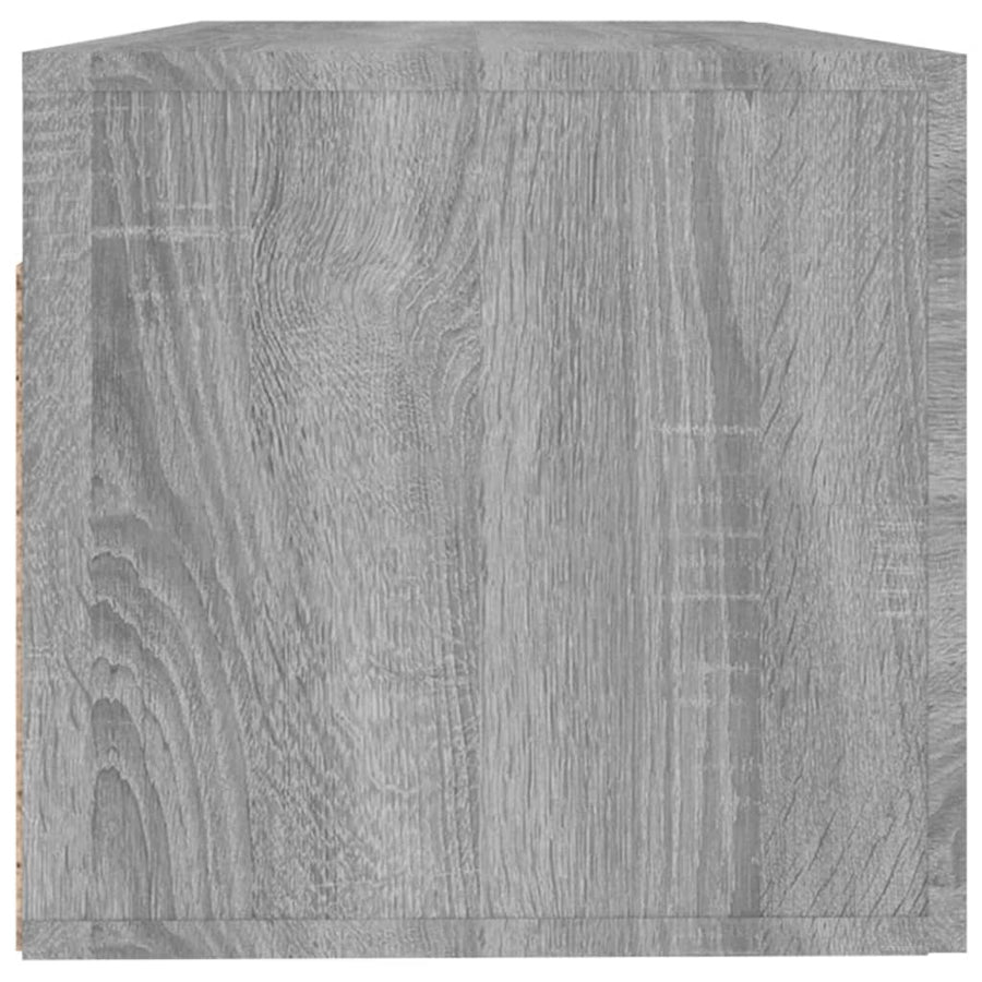 Wandkast 100X36,5X35 Cm Bewerkt Hout Grijs Sonoma Eikenkleurig