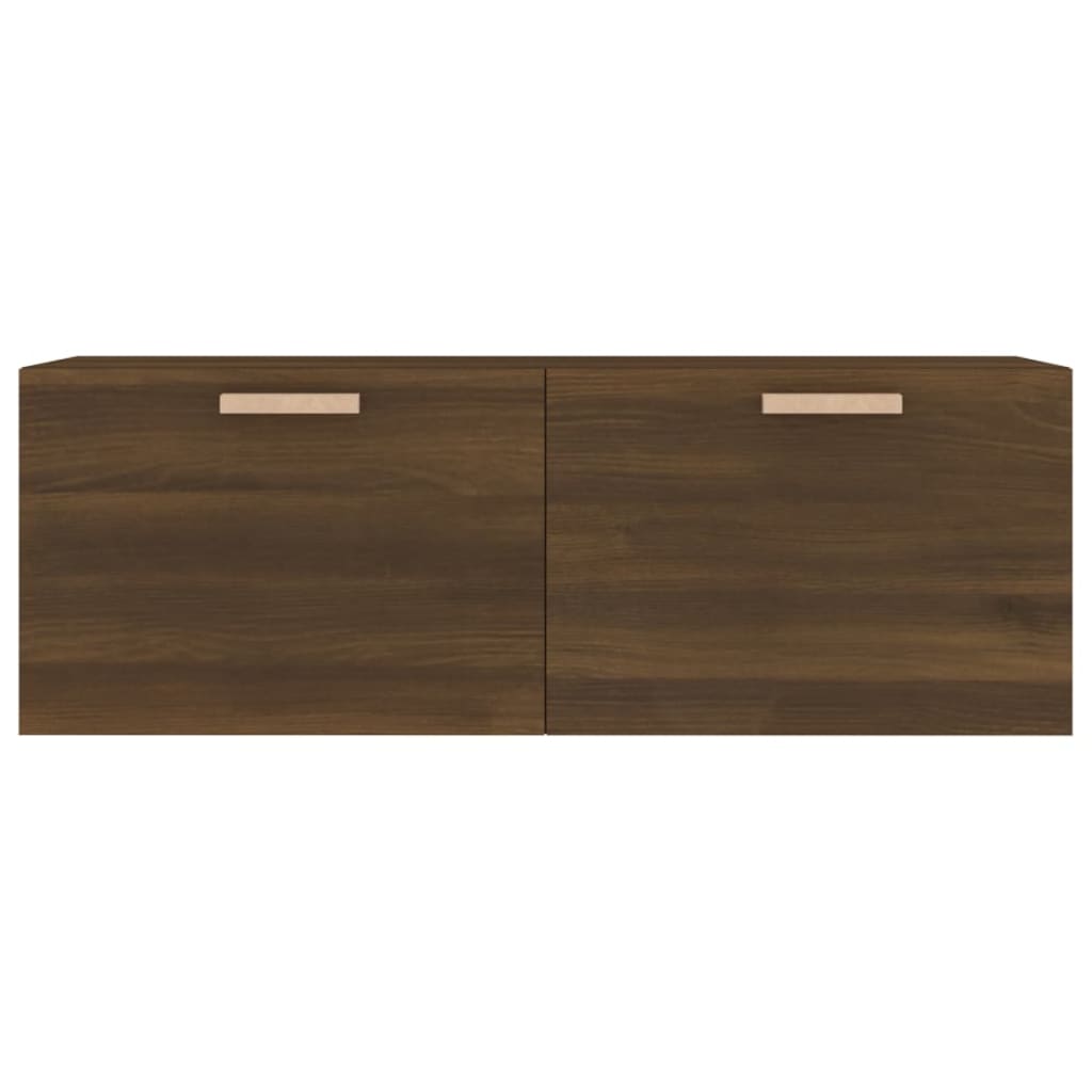 Wandkast 100X36,5X35 Cm Bewerkt Hout Bruin Eikenkleur