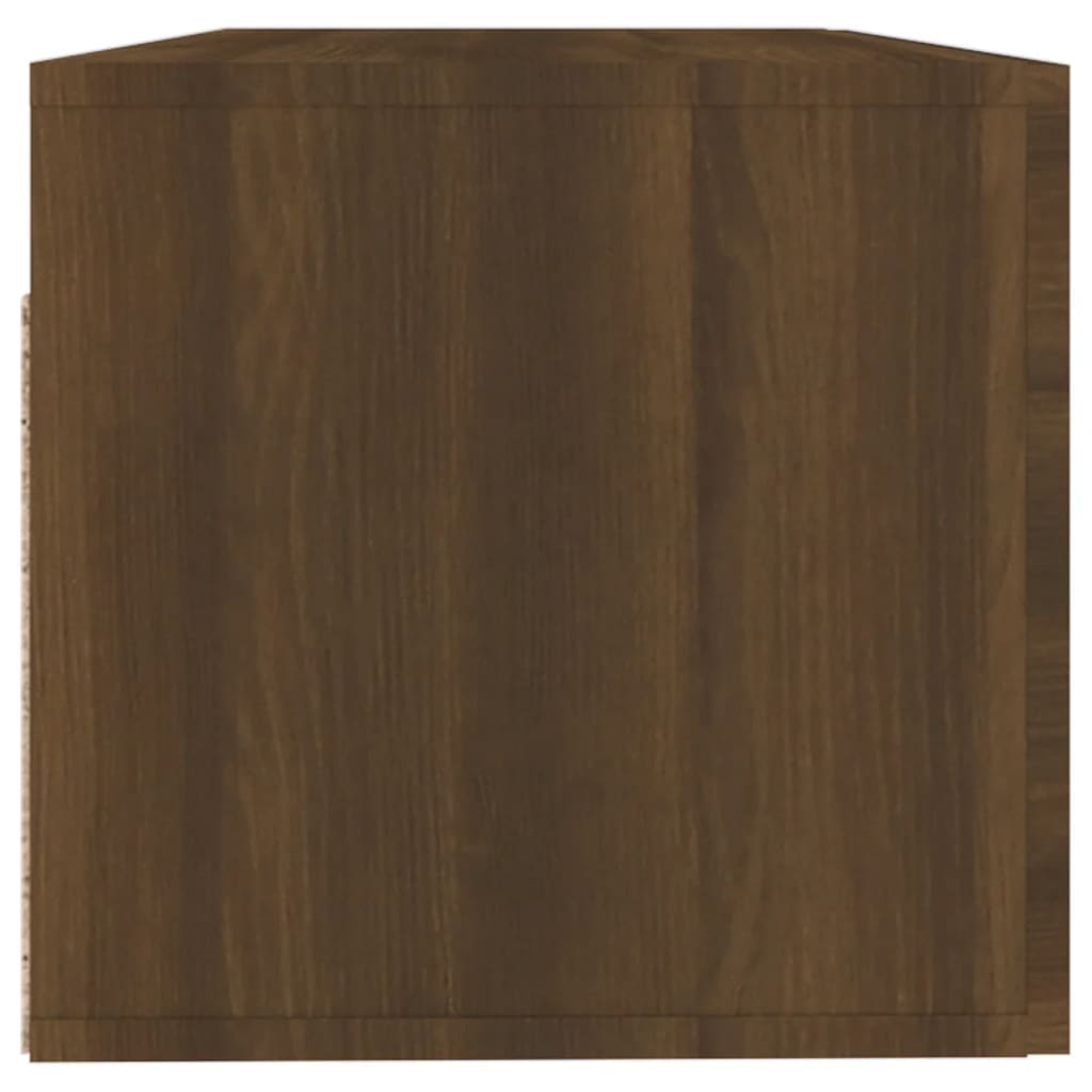 Wandkast 100X36,5X35 Cm Bewerkt Hout Bruin Eikenkleur