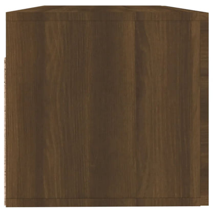 Wandkast 100X36,5X35 Cm Bewerkt Hout Bruin Eikenkleur