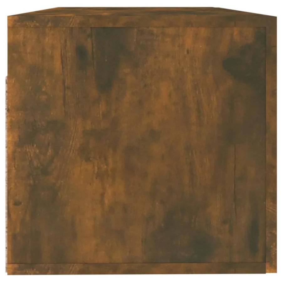 Wandkast 100X36,5X35 Cm Bewerkt Hout Gerookt Eikenkleurig