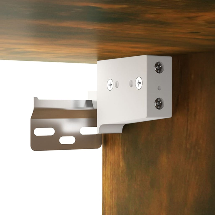 Spiegelkast Met Led-Verlichting 76X5X55 Cm Kleur Gerookt eiken