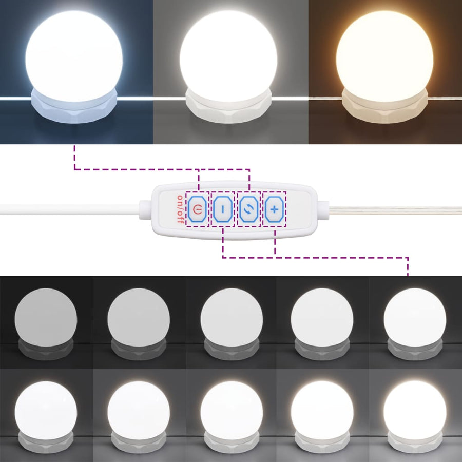 Spiegelkast Met Led-Verlichting 76X5X55 Cm Eiken Grijs sonoma