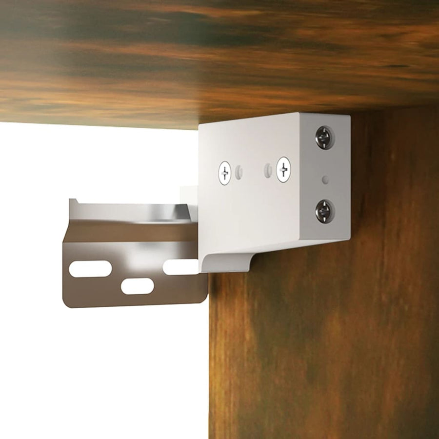 Spiegelkast Met Led-Verlichting 9X5X76,5 Cm Gerookt eiken