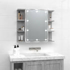 Mirror cabinet with LED lighting 70x16.5x60 cm grey Sonoma