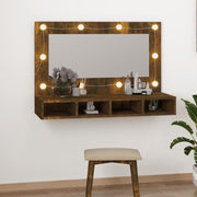 Spiegelkast 90x31,5x62 cm gerookt eiken