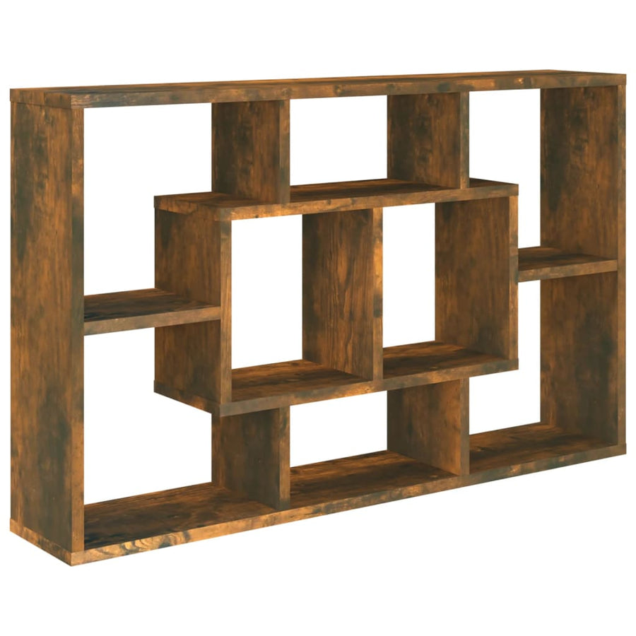 Wandschap 85X6X52,5 Cm Bewerkt Hout Kleurig Gerookt eiken