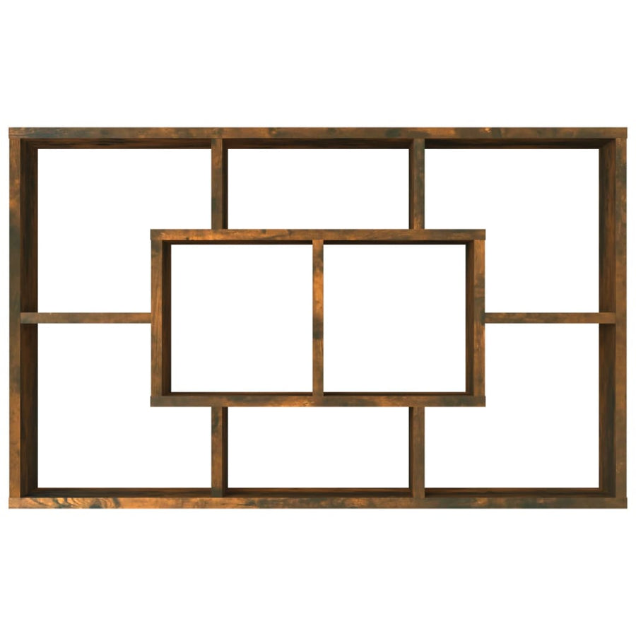 Wandschap 85X6X52,5 Cm Bewerkt Hout Kleurig Gerookt eiken
