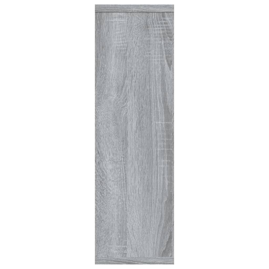 Wandschap 85X6X52,5 Cm Bewerkt Hout Eikenkleur Grijs sonoma