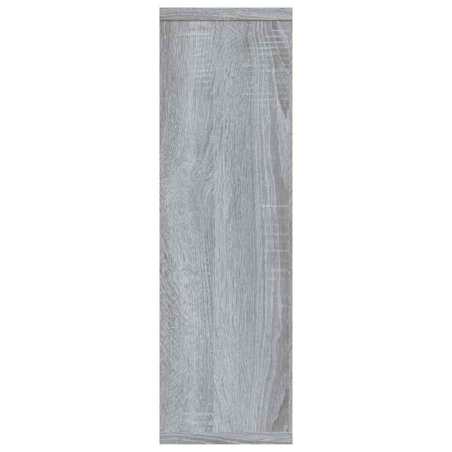Wandschap 85X6X52,5 Cm Bewerkt Hout Eikenkleur Grijs sonoma