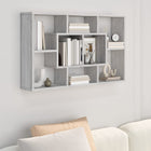 Wall shelf 85x16x52.5 cm processed wood grey Sonoma oak colour