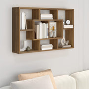 Wandschap 85x16x52,5 cm bewerkt hout bruin