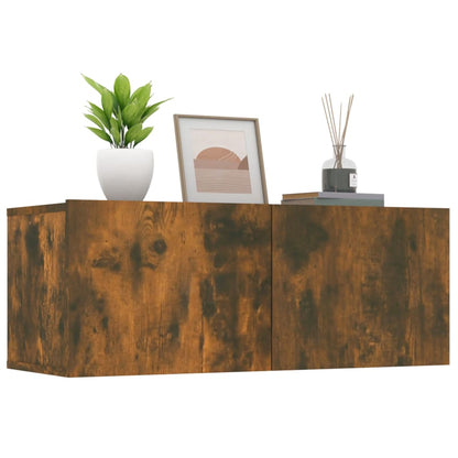 Tv-Meubelen 80X30X30 Cm Bewerkt Hout Kleurig 2 Gerookt eiken