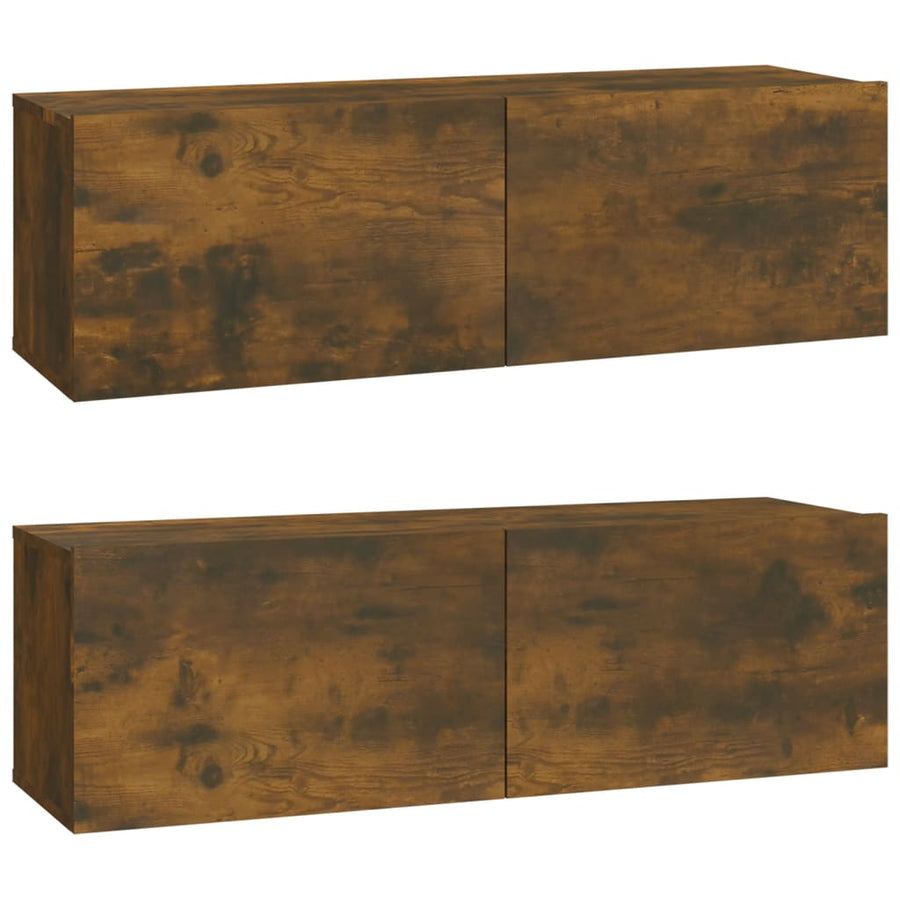 Tv-Meubelen Wandgemonteerd 100X30X30 Cm Hout Gerookt eiken