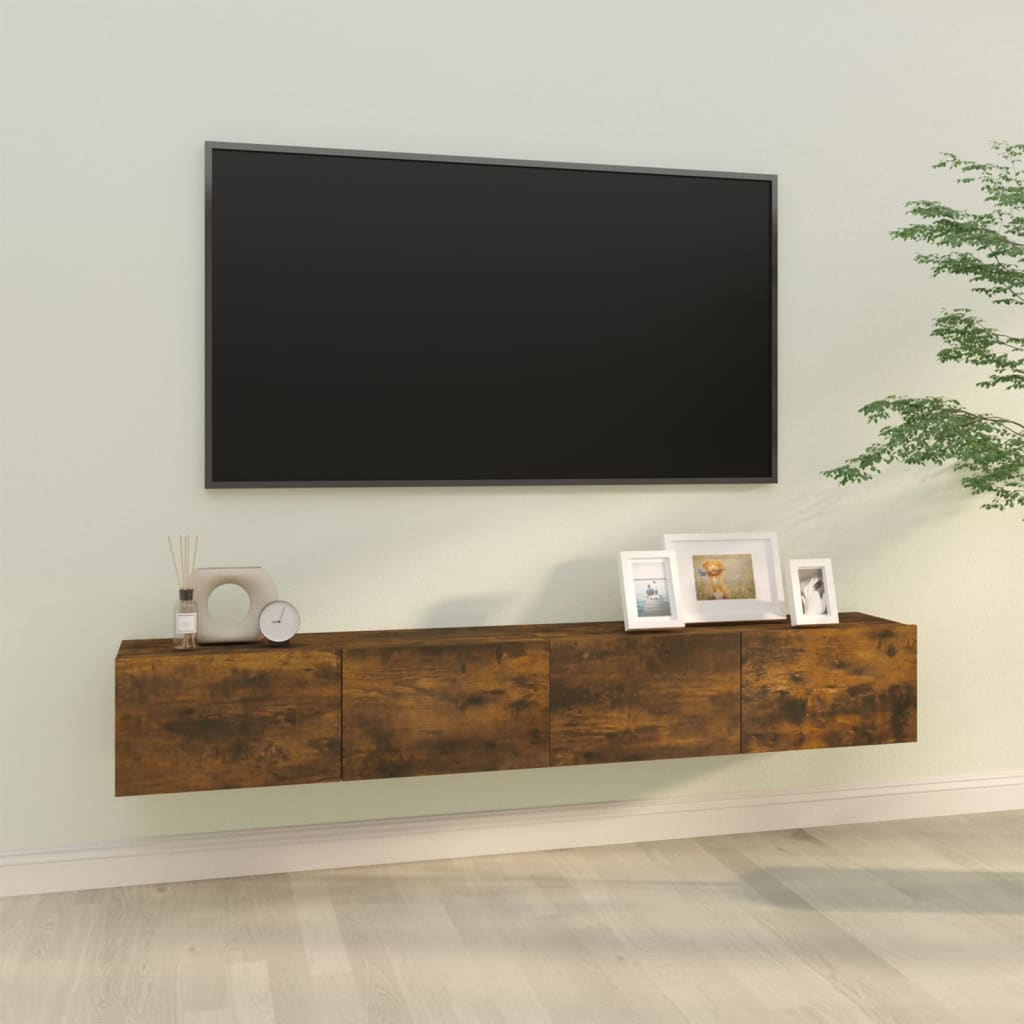 Tv-Meubelen Wandgemonteerd 100X30X30 Cm Hout Gerookt eiken