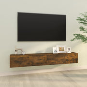 TV cabinets 2 pcs 100x30x30 cm engineered wood smoked oak