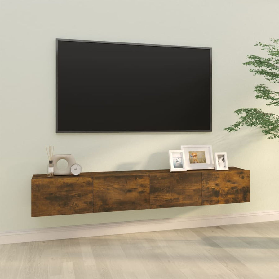 Tv-Meubelen Wandgemonteerd 100X30X30 Cm Hout Gerookt eiken