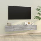 TV cabinets 2 pcs 100x30x30 cm wood gray Sonoma oak