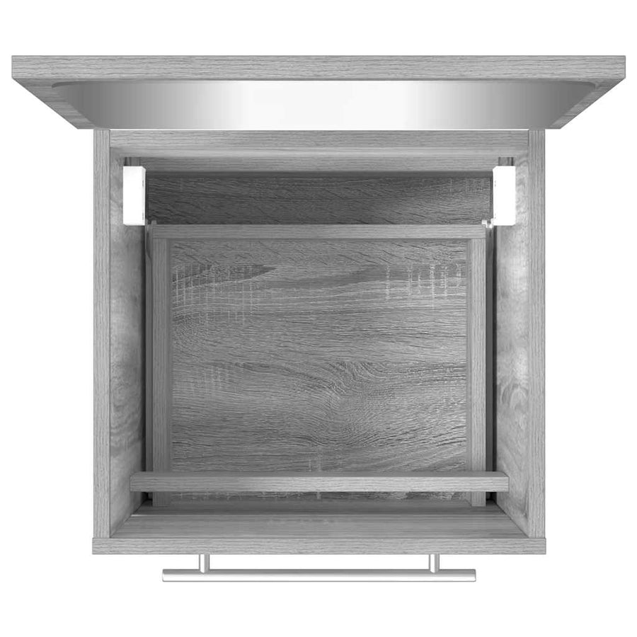 Badkamerkast met spiegel 41x38,5x48 grijs sonoma eikenkleurig