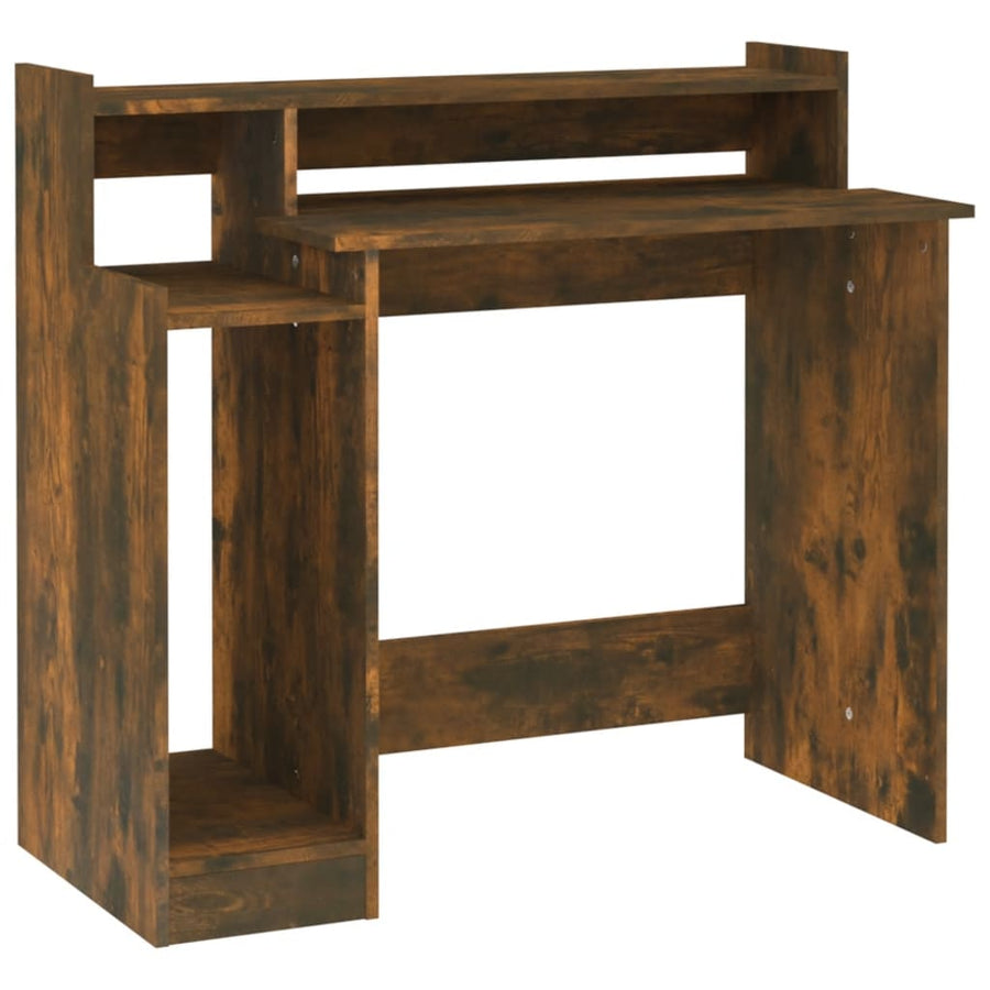 Bureau Met Led-Verlichting 97X45X90 Cm Hout Gerookt Eikenkleur