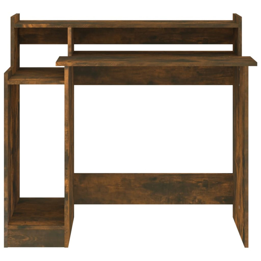 Bureau Met Led-Verlichting 97X45X90 Cm Hout Gerookt Eikenkleur
