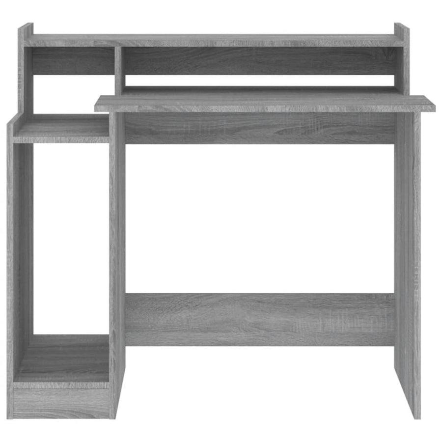 Bureau Met Led-Verlichting 97X45X90 Cm Hout Grijs Sonoma Eiken