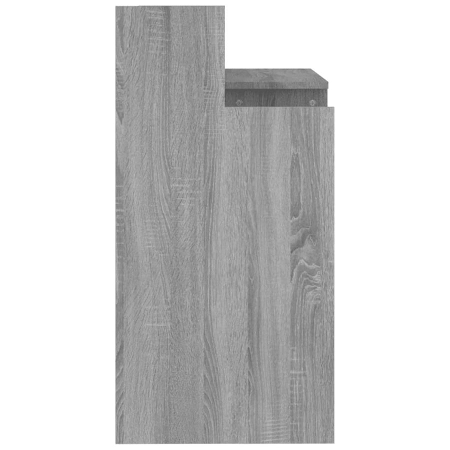 Bureau Met Led-Verlichting 97X45X90 Cm Hout Grijs Sonoma Eiken