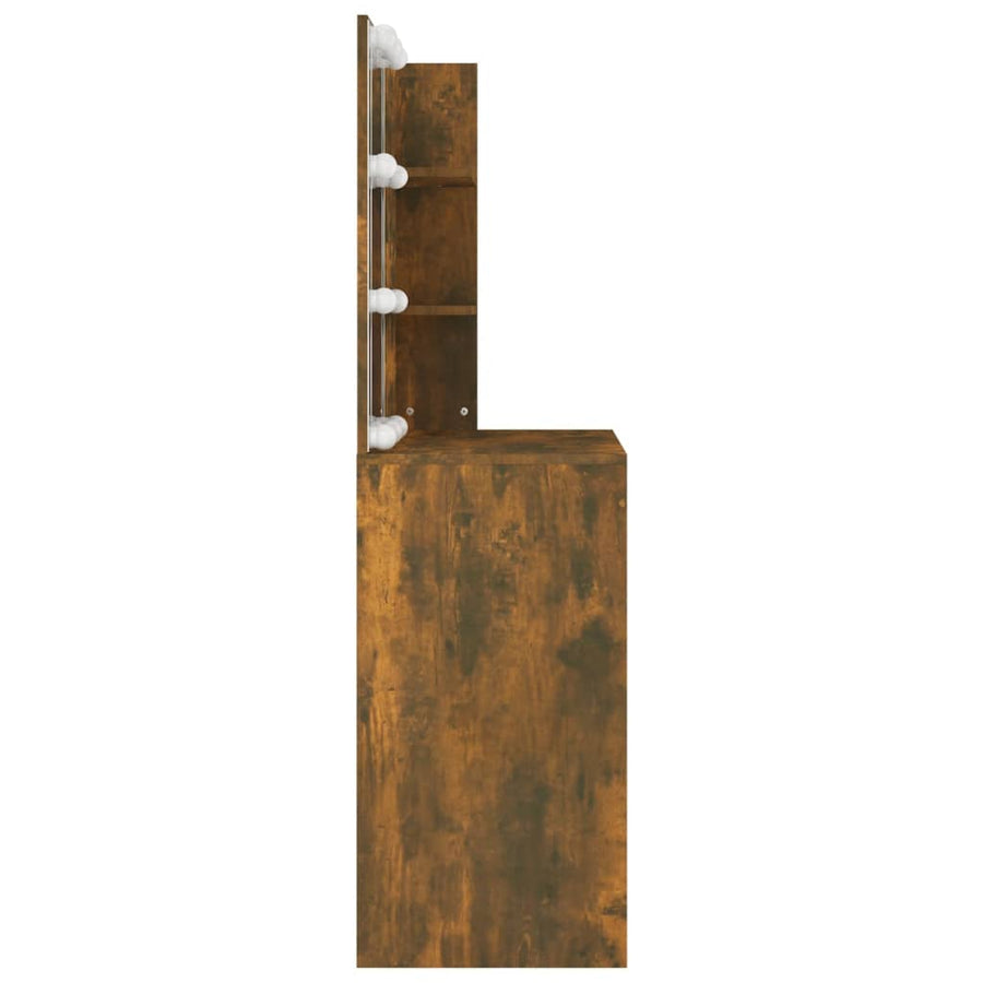 Kaptafel Met Led-Verlichting 74,5X40X4 Cm Kleur Gerookt eiken