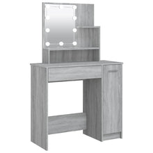 Kaptafel Met Led 86,5X35X36 Cm Eikenkleurig Grijs sonoma